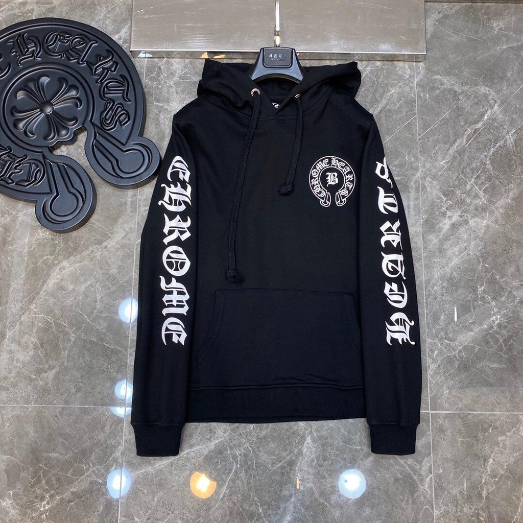 8081 CHROME HEARTS 2025 Nová jarná a jesenná nadrozmerná tenká mikina s kapucňou s logom v klasickom štýle pre páry