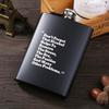 8oz Männer Edelstahl Lustiger Briefdruck Whisky Flachmann Alkoholbehälter