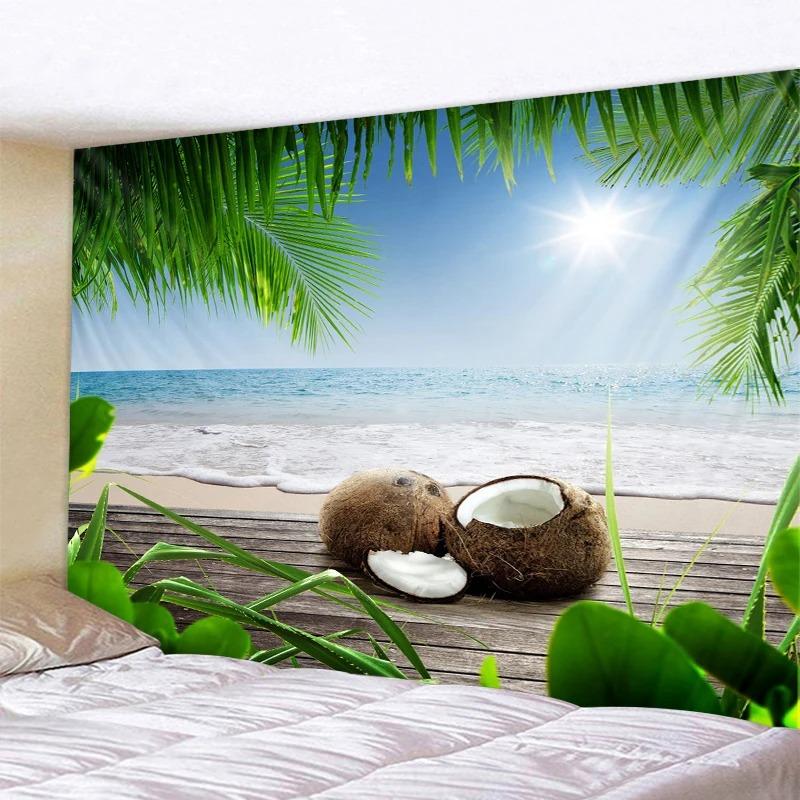 Bohemian style bedroom sofa blanket beautiful sea view Indian mandala tapestry wall hanging tapestry