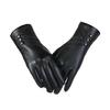 Women's Winter PU Leather Touchscreen Gloves – Fashionable, Windproof & Warm for Outdoor Cycling