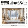 2D flat banner 1pc 1 piece winter wonderland background fabric featuring snow scenes flashing lights and elegancezyc