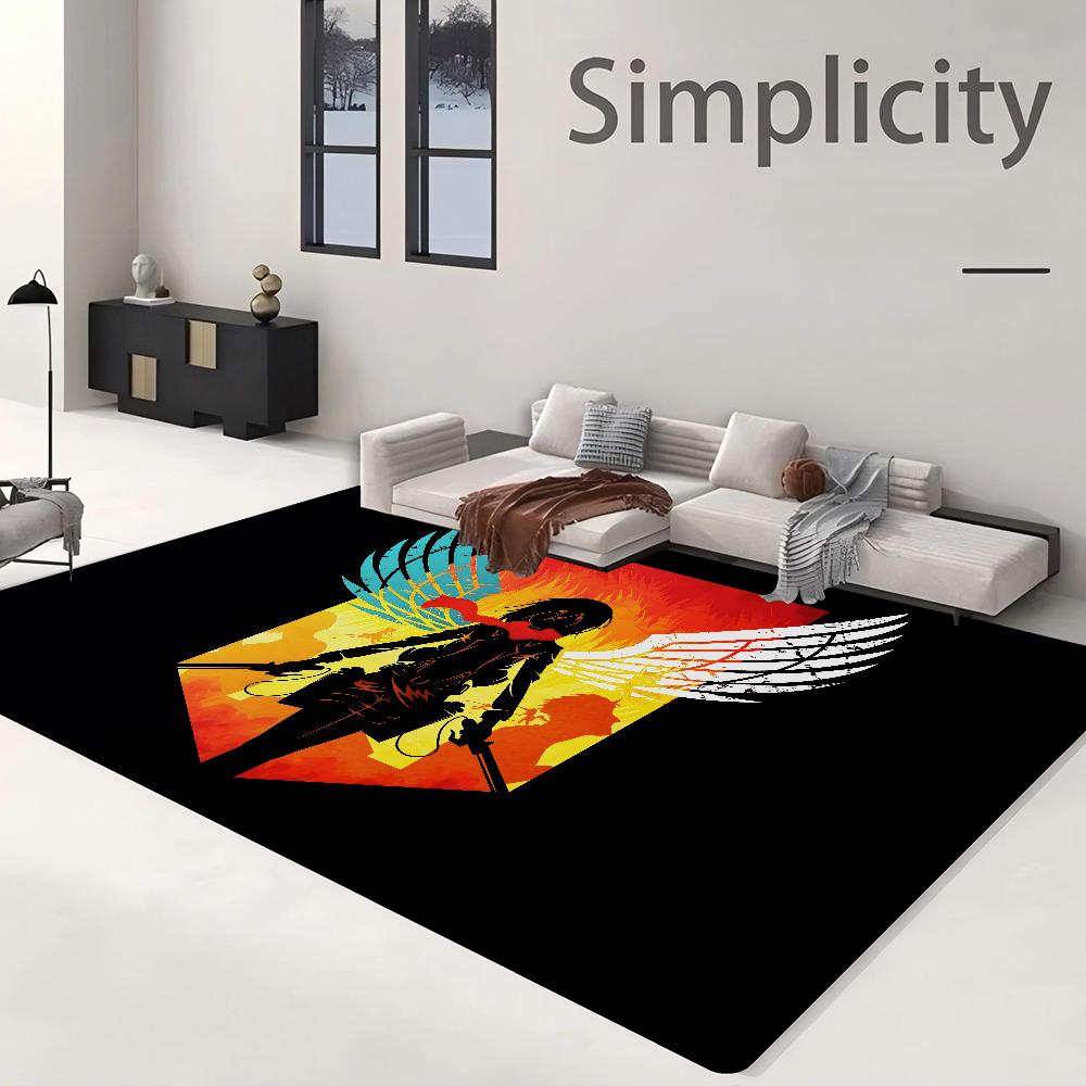 A-Attack On T-Titan Room Mats Retro Multiple Choice Living Room Kitchen Rug Non-Slip Welcome Rug