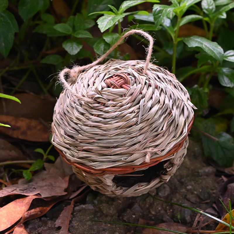 Handmade Woven Bird's Nest Decorations Outdoor Ecological Bird Cage Decorations Garden Pet Supplies Bird's Nest Viewing