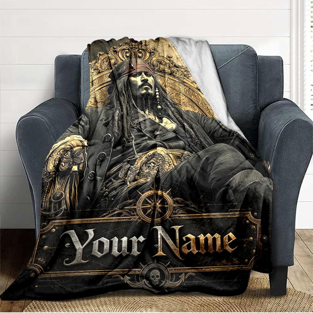 Name Custom Johnny Depp Print Flannel Blanket High Quality Warm Comfortable Cover for All Seasons Perfect for Gifts Home Decor