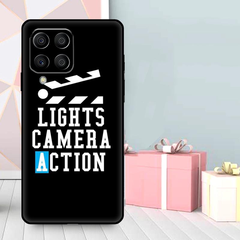 Film Movie Maker Clapperboard Take Case For Samsung Galaxy M56 M52 M32 M53 M16 M11 M21 M31 M35 M12 M13 M14 M15 M36 M55 M34 M54