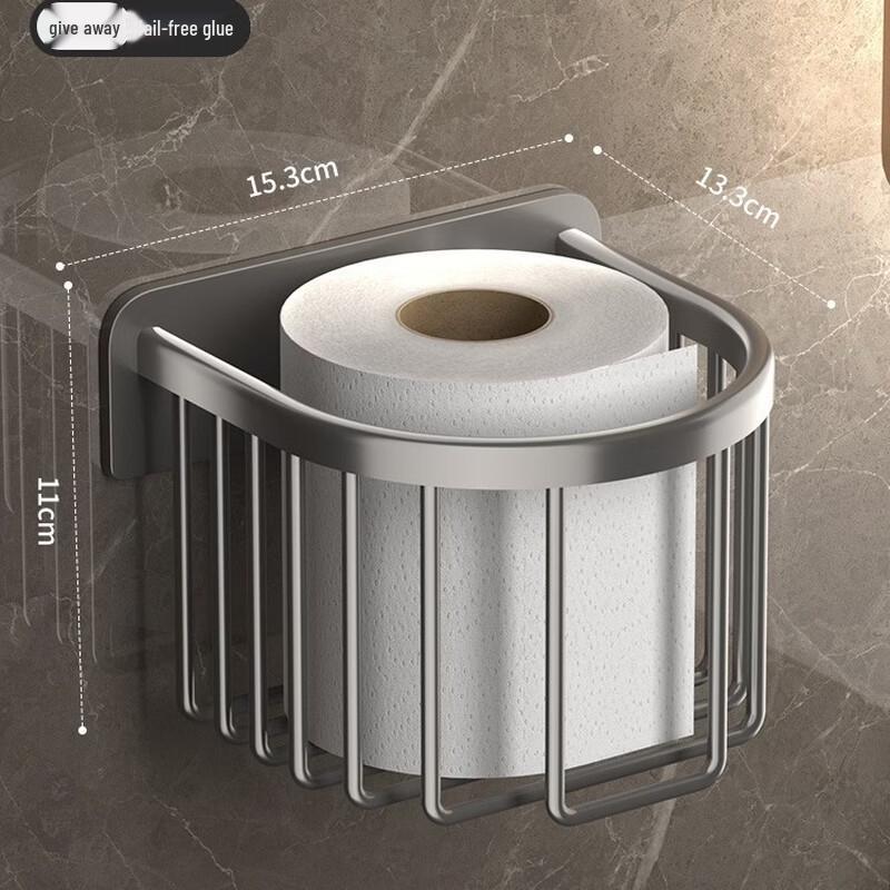

Cmaos No-Drill Toilet Paper Holder with Shelf