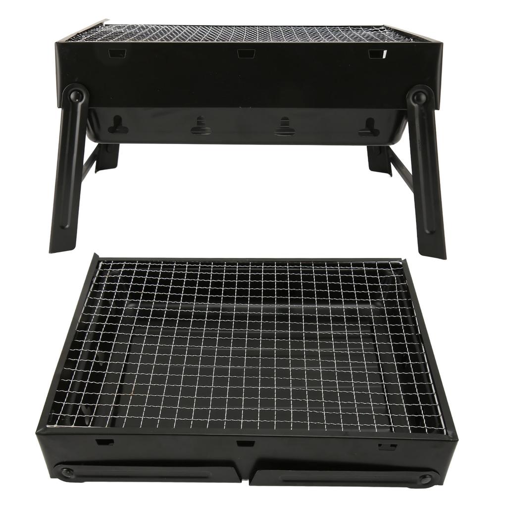 Foldable Barbecue Grill High Temperature Resistant Outdoor BBQ Charcoal Oven for Camping Small Size