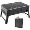 LSHOME Charcoal Grill Mini Portable Stainless Steel Grill - 6 People