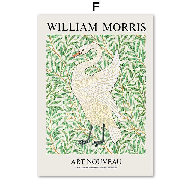 William Morris Abstract Peacock Bird Owl Wall Art Canvas Painting Nordic Posters And Prints Wall Pictures For Living Room Decor