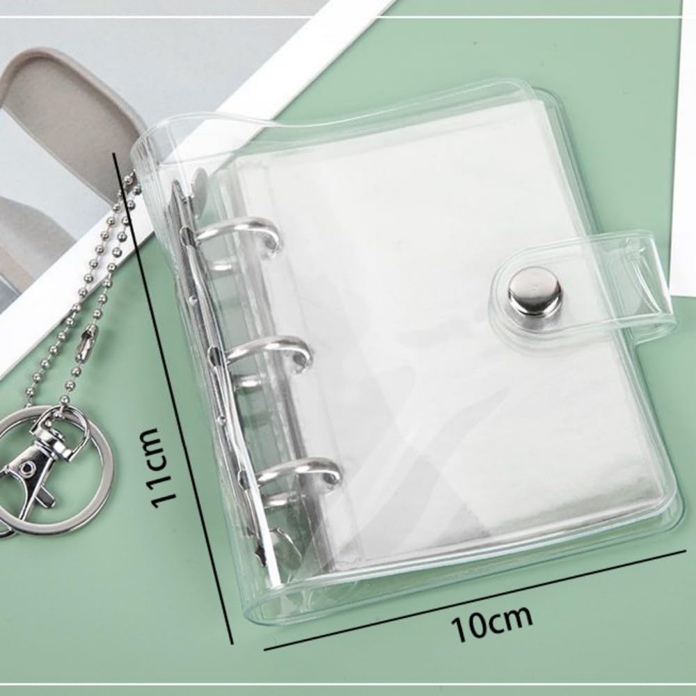 Seimeinoki Drăguț Transparent Card de Colecție de Schimburi Ține 25 Mini Album cu PVC Card de Schimburi Articol Preferat Husă Stil Coreean, Set de 3, Carte, 3-inch