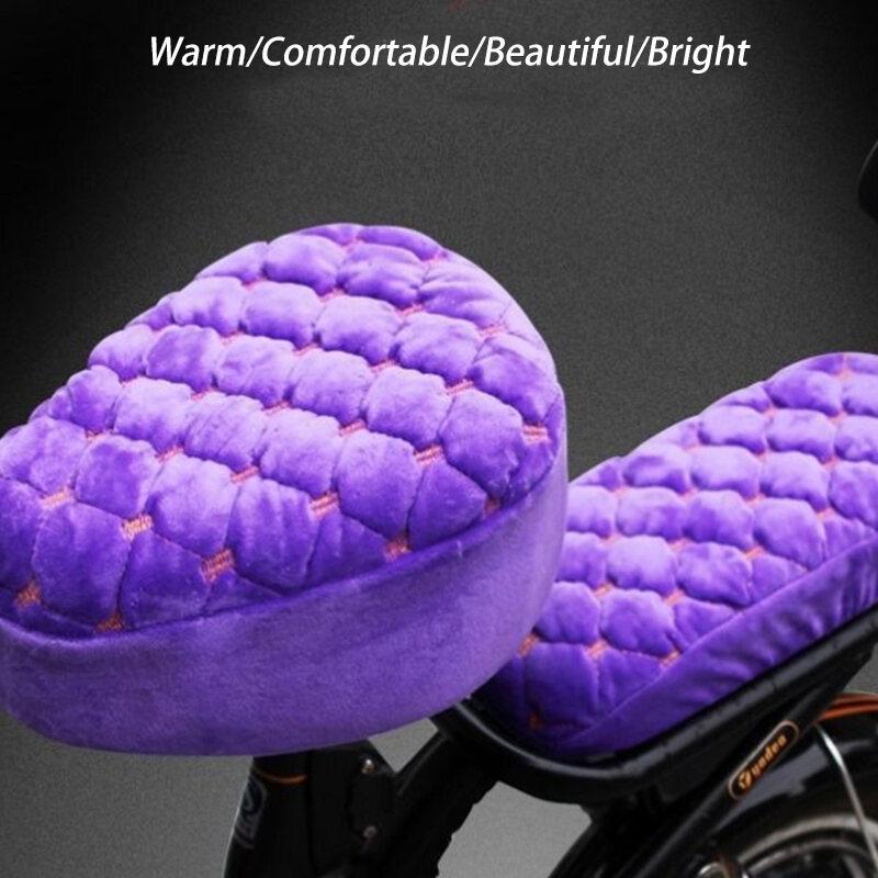 3Pcs/Set Electric Bicycle Seat Cover Battery Car Bicycle Universal Seat Cover Protective Cover Soft, Comfortable, &Thick