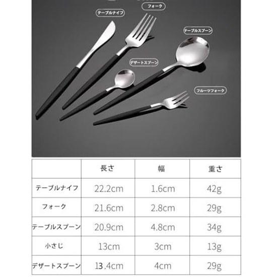 Nordic-style Cutlery Set 30 Pieces Spoon Fork Dish Knife Gold Plate Francfranc Stainless Steel Bento Camp Stylish Hygienic Durable Mirror Finish Safe