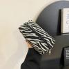 Portable Leopard Print Makeup Bags Large Capacity With Handle Pillow Pen Bag Zipper Storage Handbag Travel