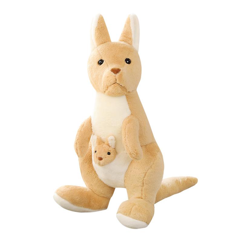 Large Simulated Mother And Son Kangaroo Doll Plush Toy Australian Kangaroo Doll Kindergarten Children'S Soothing Rag Doll
