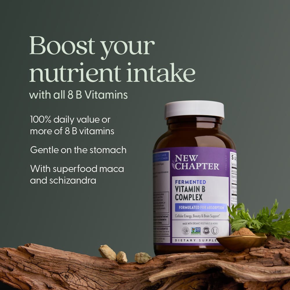 New Chapter, Fermented Vitamin B Complex, Veggie Tablets 90 Tablets