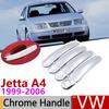 For Volkswagen VW Jetta A4 Bora MK4 1999~2006 Chrome Door Handle Cover Car Accessories Stickers Trim Set 2000 2002 2003 2005