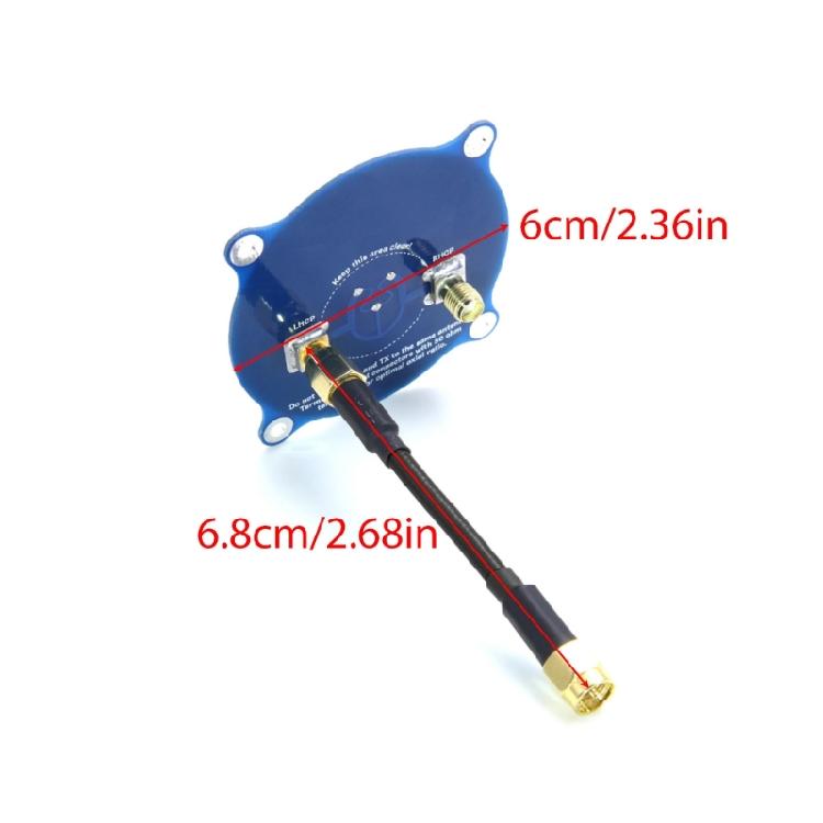 Triples Feed Patches-1 5.8G 9.4DBI Directional Circularly Polarized Antennas for FPV Goggles Remote Control Drones Accessory