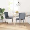 VidaXL Dining Chairs Set of 2 Dark Grey Velvet 4101187