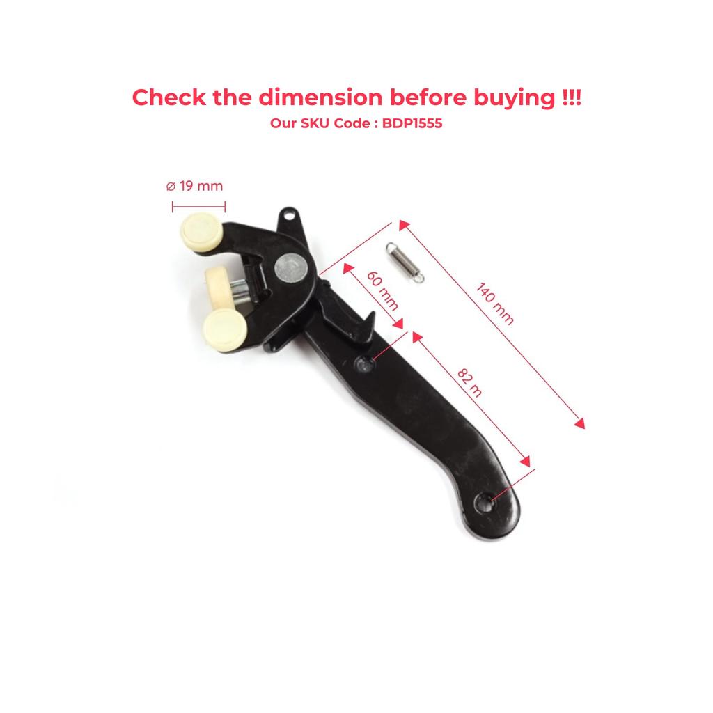BDP1555 Right Side Rear Sliding Door Lower Roller Guide Hinge for VW Transporter T5 T6 Caravelle Multivan 2003-2024 7H0843398
