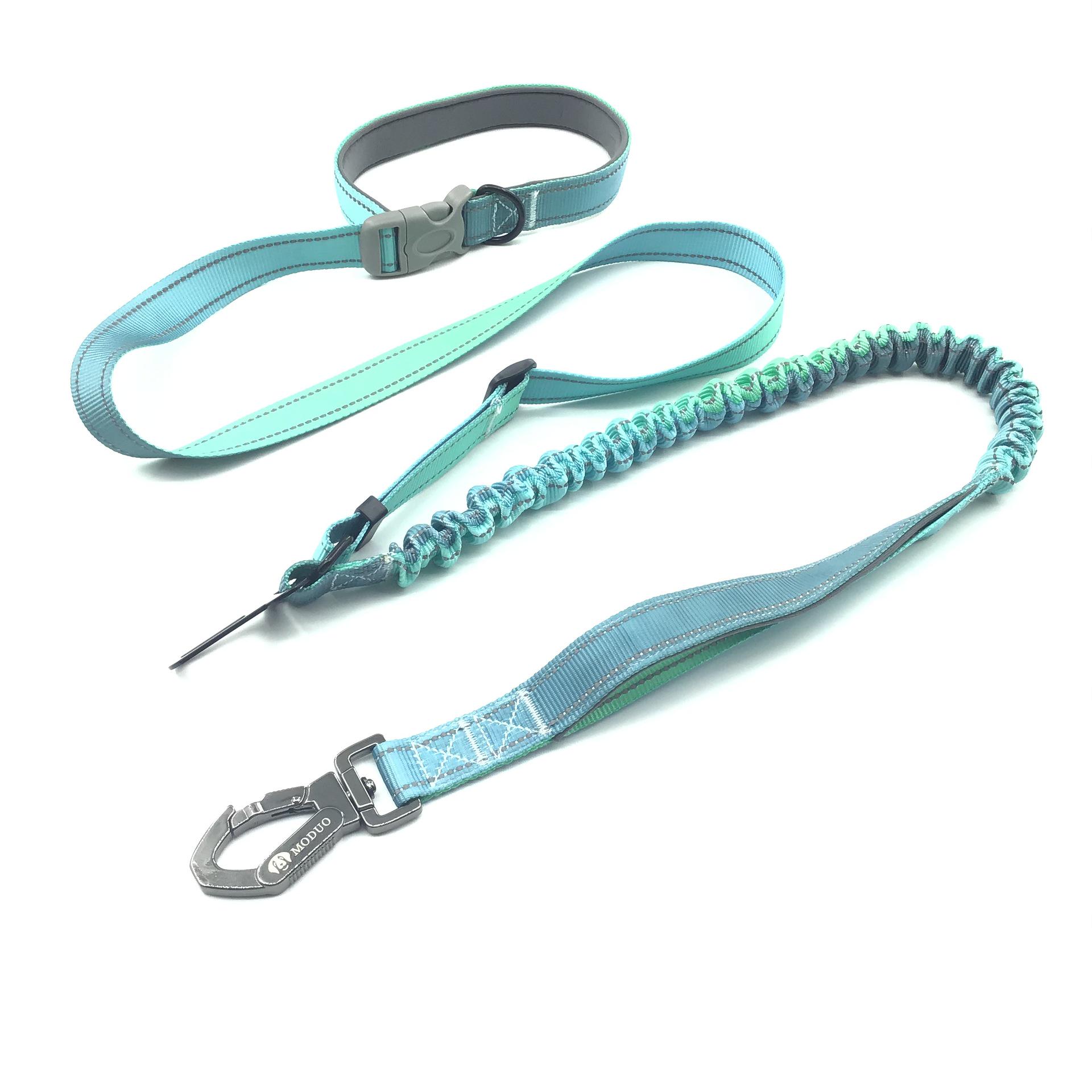 

Explosion-Proof Reflective Gradient Dog Leash: Hands-Free, Elastic, and Retractable Walking Rope 145-195-235 (Retractable) x 2.5cm