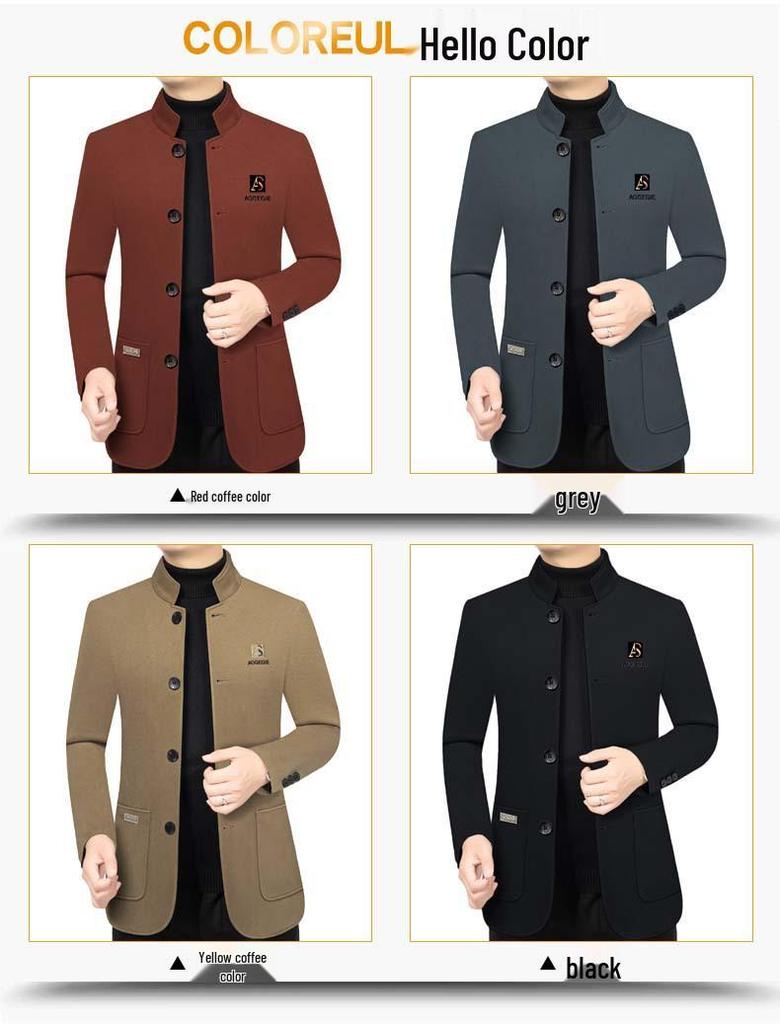 Men's Versatile Slim-Fit Stand-Collar Jacket - Spring 2025 Fashion Trend