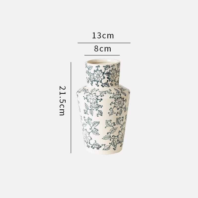 Retro Blue & White Porcelain Ceramic Flower Vase for New Year s Eve Wedding