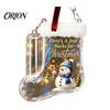 Christmas Money Holder for Cash Stocking Holder, Clear Gift Clip Ornament Tree Unique Graduation Hanging Decor, Transparent Bill Display Pendant