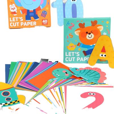 Children Craft Toys Cartoon Animal Origami Paper Cutting Book Kids Paper Cut Puzzle Early Learning Educational Toys Gifts