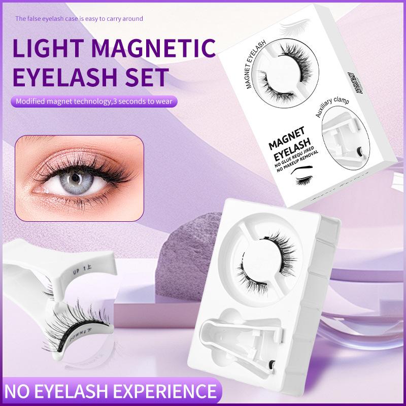Magnetic Eyelash Set, One Pair, Glue-Free, Ultra-Natural Faux Mink Lashes