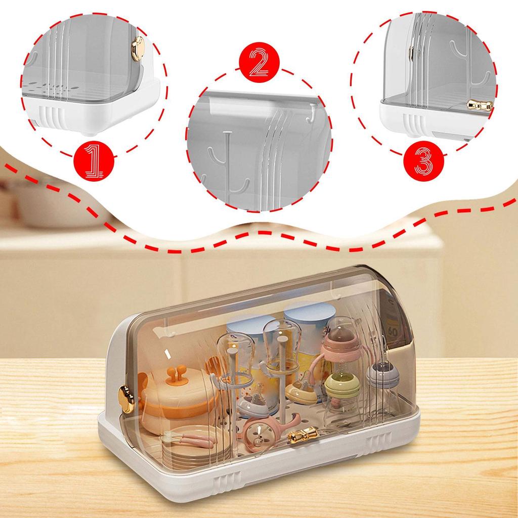 Tableware Storage Box Baby Bottle Drying Rack for Dinnerware Tea Cups Dishes