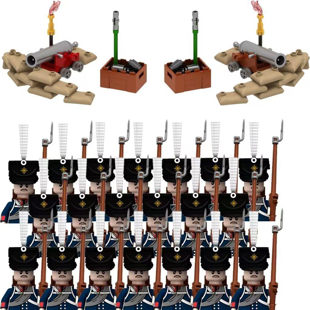 

Новые Наполеоновские войны Средневековые военные строительные блоки MOC Прусские солдаты Фигурки Оружие Пистолет Сборные кирпичики Детские игрушки