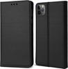 CASE for IPHONE APPLE 11 Pro SMART BOOK MAGNET CASE BLACK + GLASS