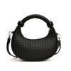 Super Fire Small Bag Women's Autumn and Winter 2025 New Retro Woven Messenger Bag Niche Design Portable Commuter Dumpling Bag
