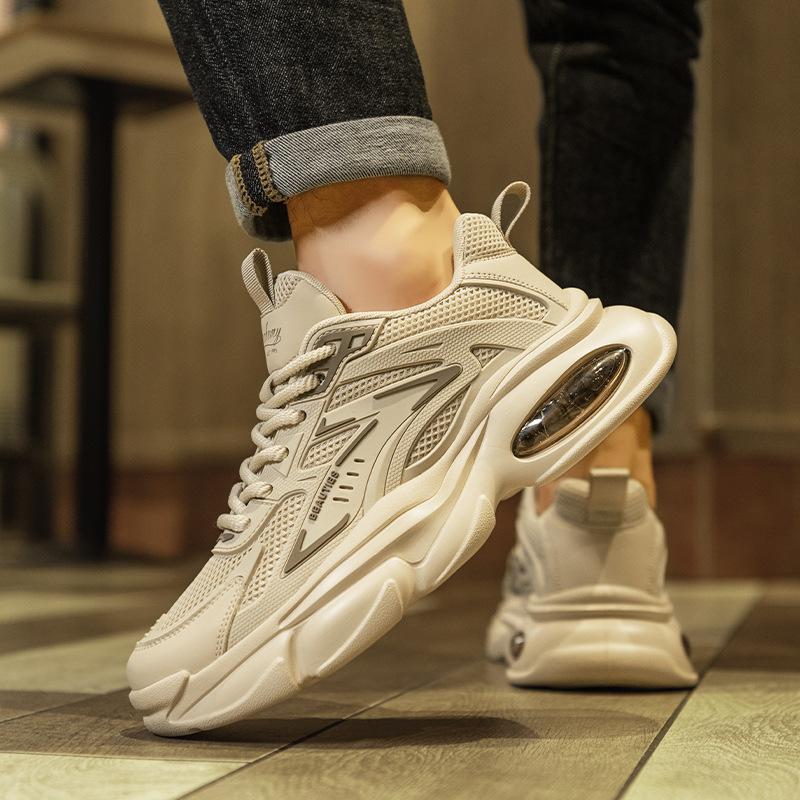 High-quality Platform Men's Shoes Mesh Breathable Sports Running Shoes Men's Air Cushion Dad Shoes Men's