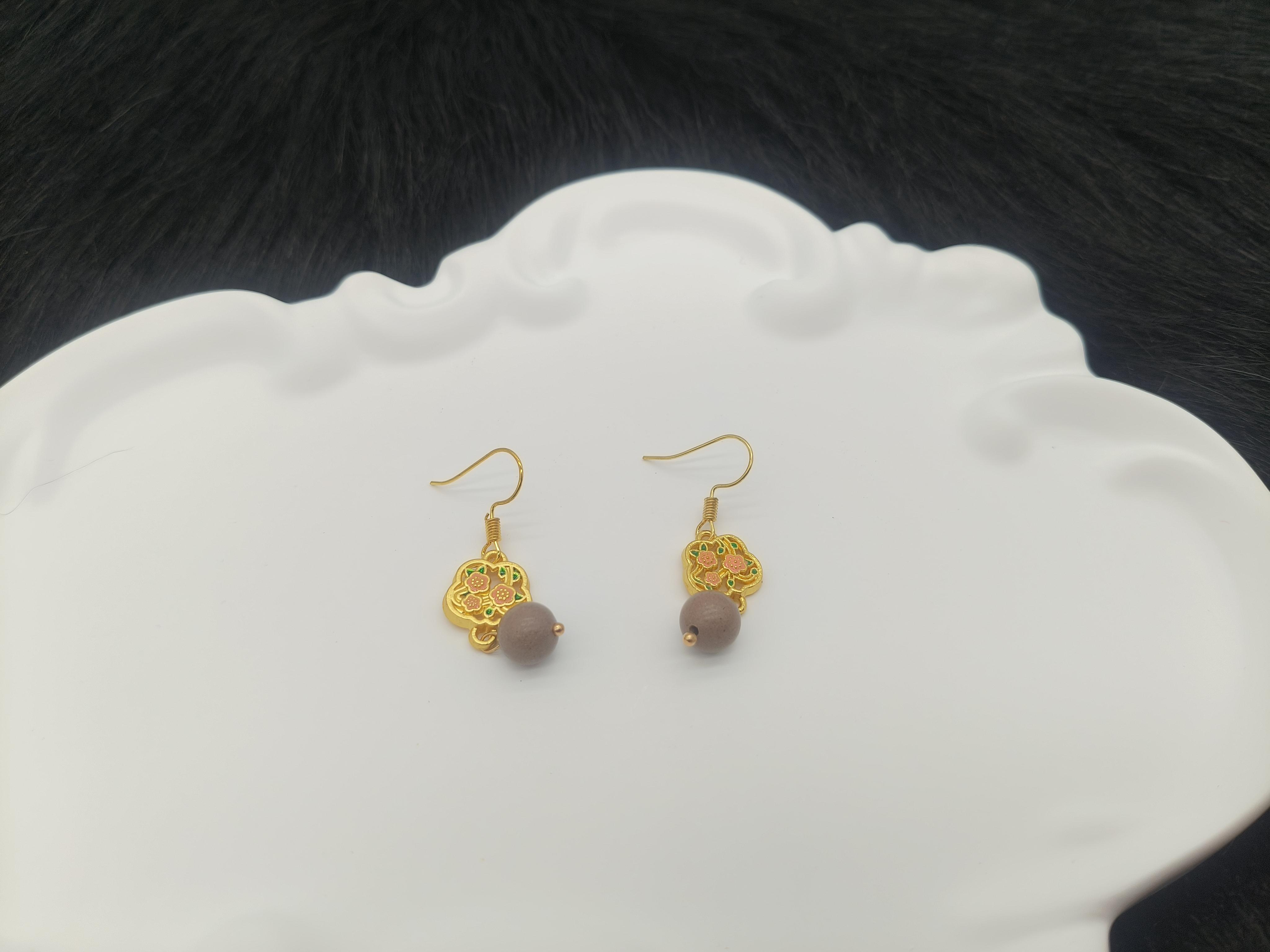 Brown Charm Zen Calm Incense Earrings