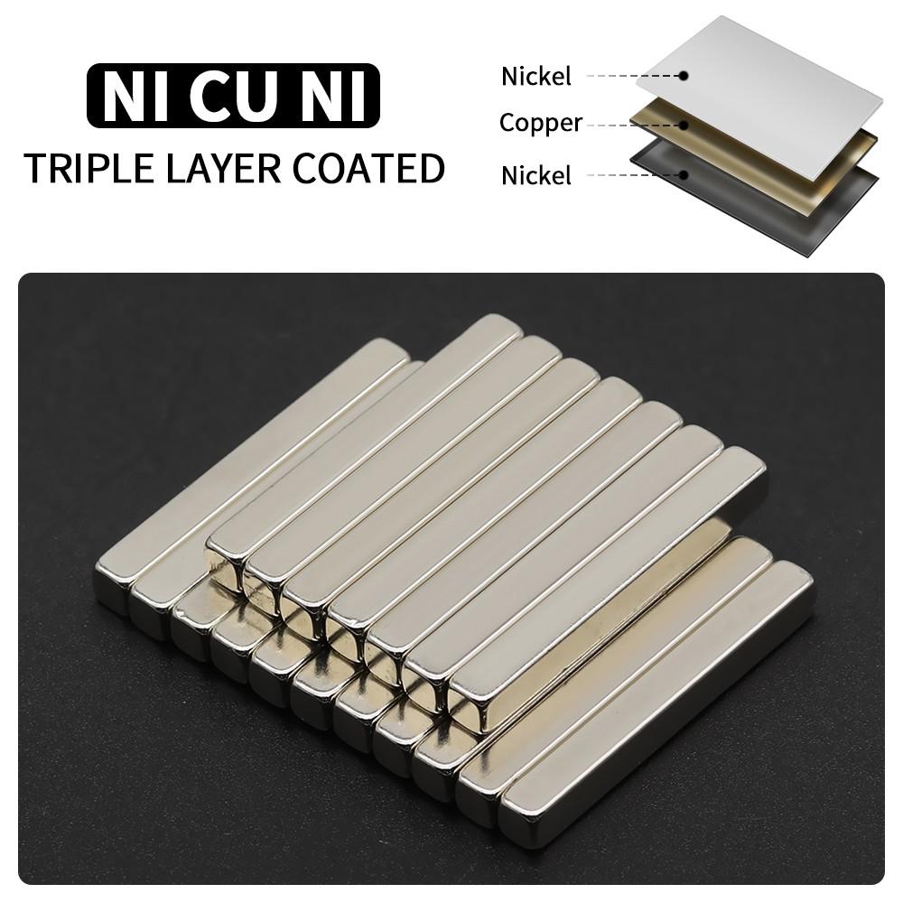 40x5x5mm Ισχυρός Μαγνήτης Νεοδυμίου N35 NdfeB Μόνιμος Μαγνητικός Κύβος Εξαιρετικά Δυνατοί Μαγνήτες Ψυγείου DIY