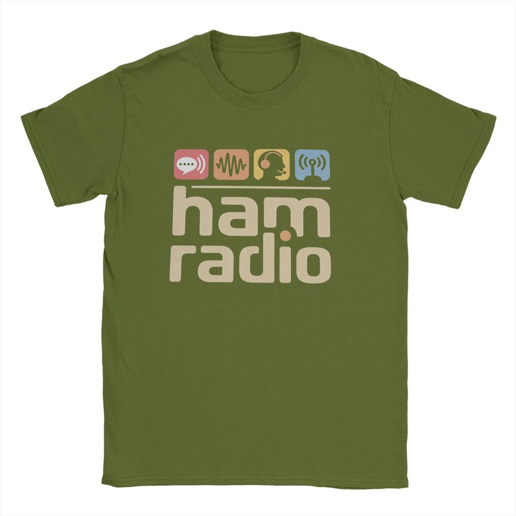 Herren Ham Radio Operator Amateurfunk T-Shirts Reine Baumwolle Kleidung Lustige Kurzarm Rundhals T-Shirts Übergrößen T-Shirts