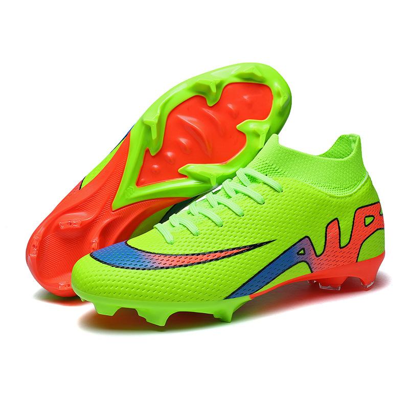 High-Top New Men'S And Women'S Artificial Grass Non-Slip And Wear-Resistant Long Nails Training Game Football Shoes
