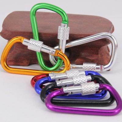 6PCS/Pack Colorful Aluminum Alloy Carabiner 7 Colors Available Key Chains Carabiners for Camping Hiking Travel Outdoor Tools ZYF