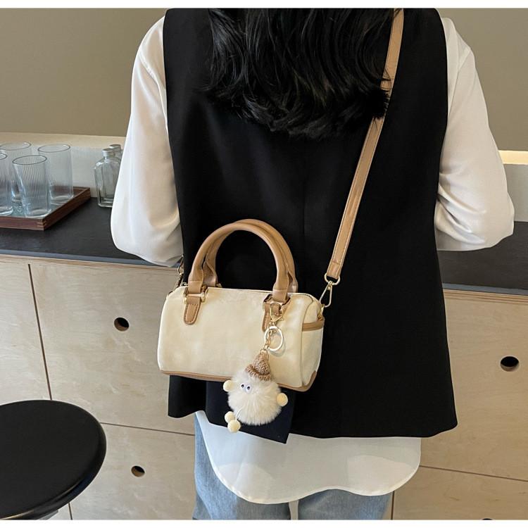 IELGY Textured Versatile Shoulder Crossbody Bag, Portable Boston Pillow Bag