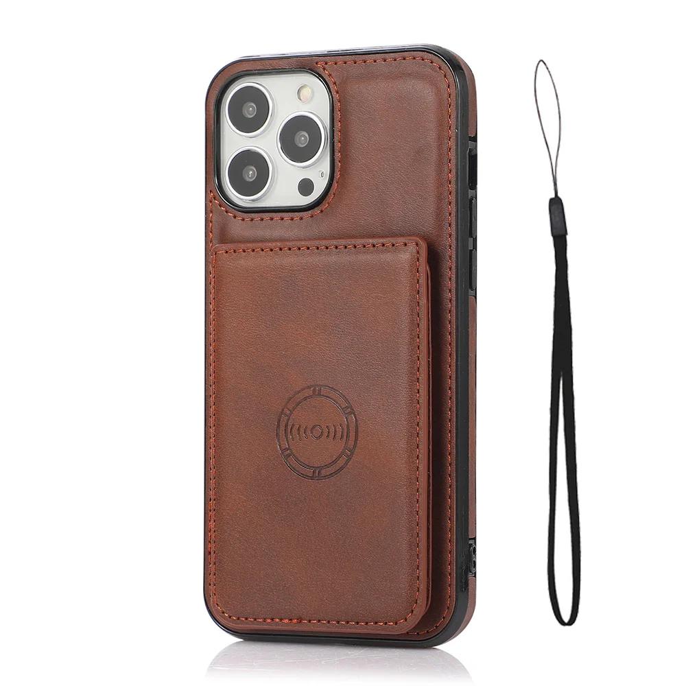 Flip Magnetic Wallet Phone Case for IPhone 13 12 Mini 16 15 14 11 Pro Max  XS XR 7 8 6 6s Plus Credit Card Holder Leather Cover