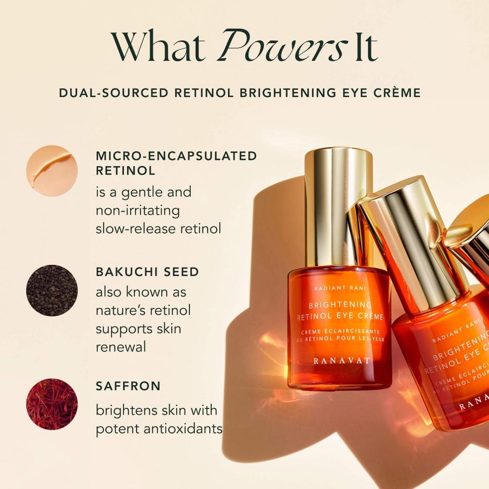 Ranavat Brightening Retinol Eye Creme 0.5 Oz For Fine Lines   Dark Circles