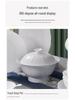 Jingdezhen High-Value White Porcelain Tableware Set: Underglaze Color Relief Bowl and Plate Collection