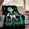 Custom Name Genshin Throw Blanket - Perfect for Couch, Bed, Office, and outdoor Travel - Ideal Gift for Christmas & Holidays