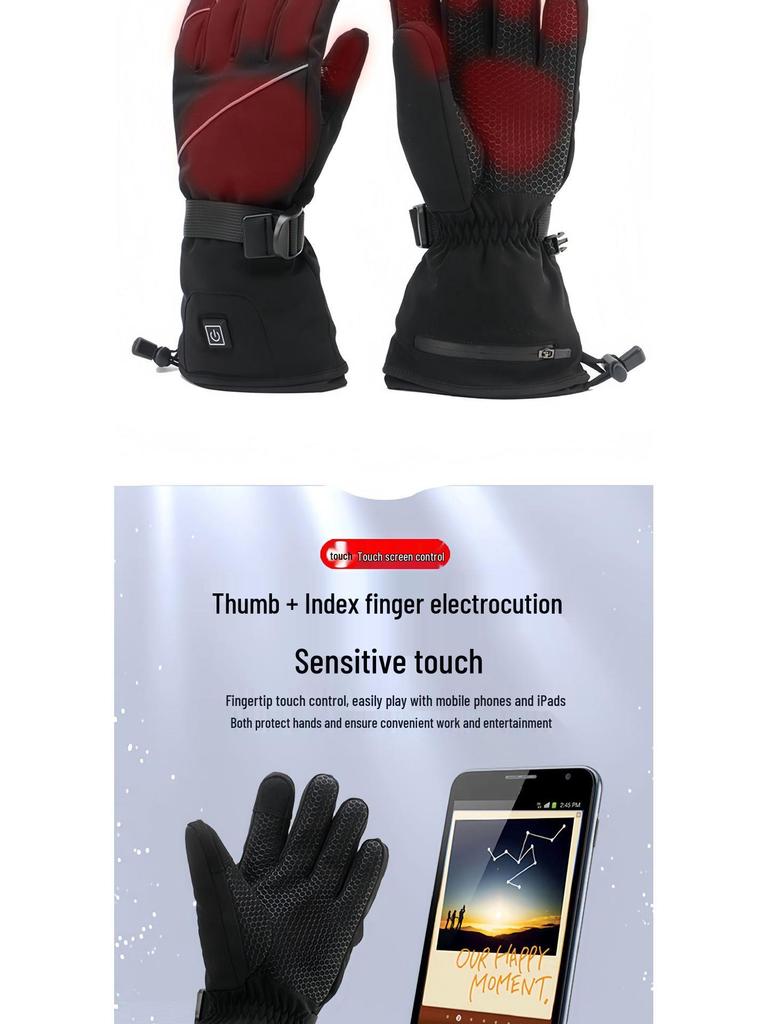 Thickened Heated Gloves: Winterproof Cycling, Skiing, and Touchscreen-Compatible