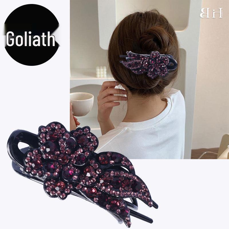Koreanische Strass-Entenschnabel-Haarspange für Frauen