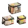 Stackable Clear PVC Kids Toy Storage Bags with Handles for Puzzles Board Game M68E
