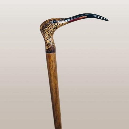 Трость ручной работы с рукояткой в виде птицы, стильная деревянная трость