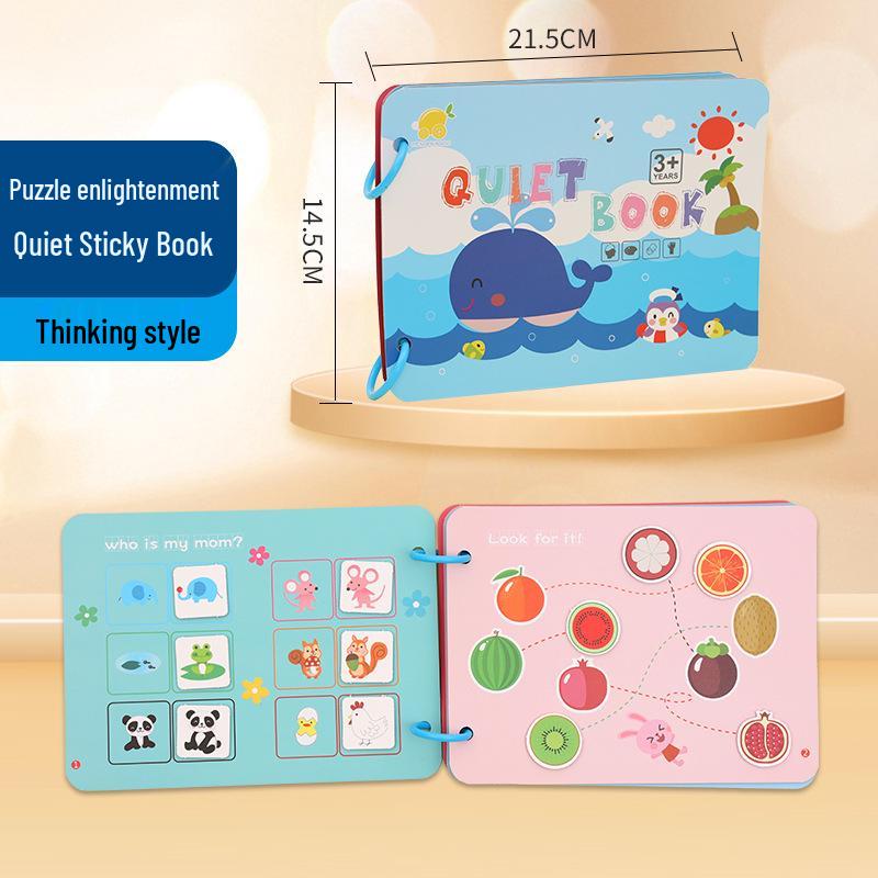 

Книга с наклейками для малышей Монтессори: Набор для раннего развития и когнитивного развития