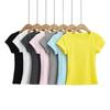 American Hot Girl Flutter Sleeve Slim Fit T-shirt - Summer 2025